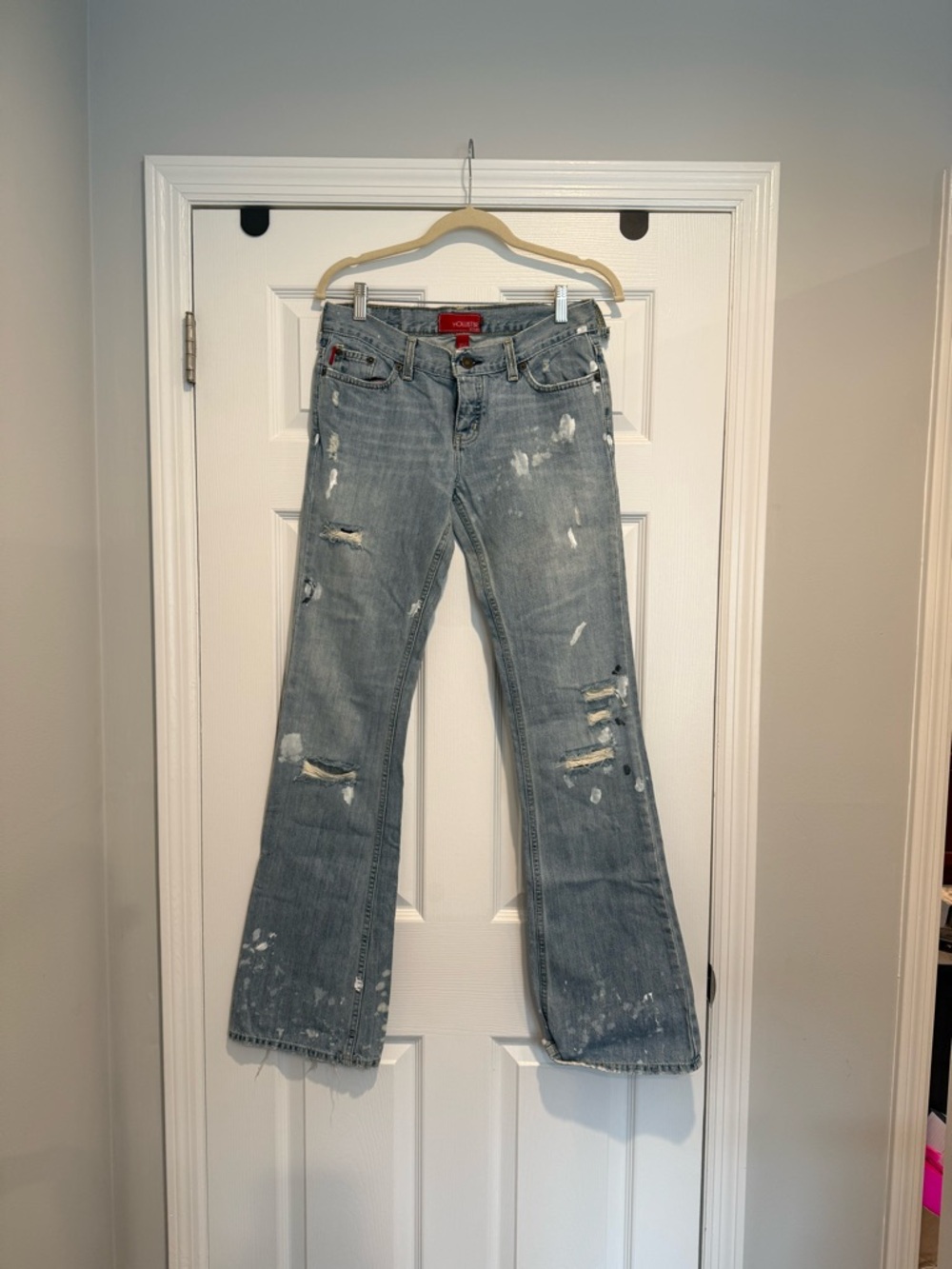 Vintage Hollister Low Rise Distressed Flare Jeans